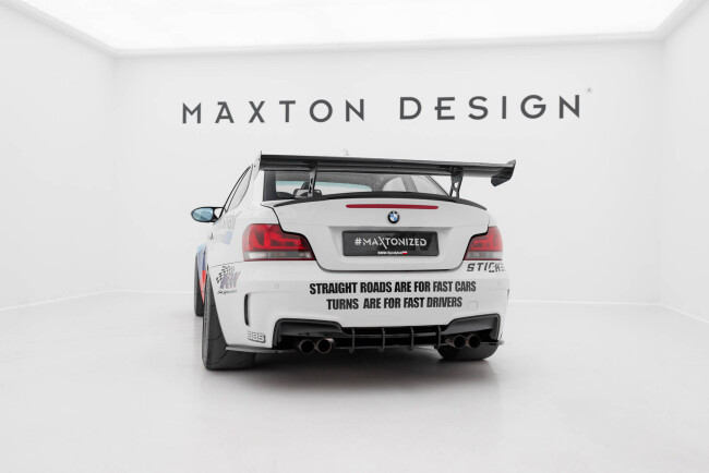 Maxton Design Carbon Heckflügel Heckspoiler mit Standfuß innen V.2 für BMW 1er M E82