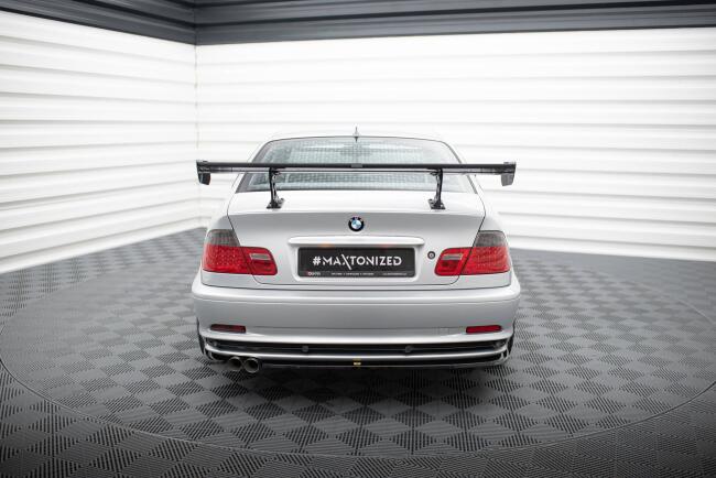 Maxton Design Carbon Heckflügel Heckspoiler mit Standfuß innen für BMW 3er Coupe E46