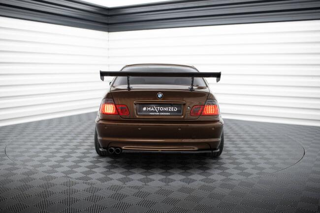 Maxton Design Carbon Heckflügel Heckspoiler mit Standfuß innen für BMW 3er Coupe E46