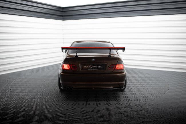 Maxton Design Carbon Heckflügel Heckspoiler mit Standfuß innen und LED für BMW 3er Coupe E46
