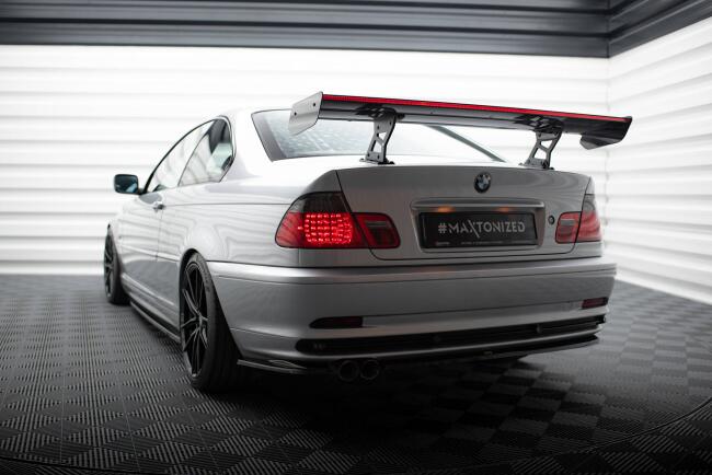 Maxton Design Carbon Heckflügel Heckspoiler mit Standfuß innen und LED für BMW 3er Coupe E46
