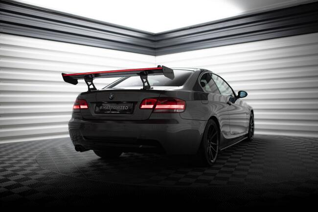 Maxton Design Carbon Heckflügel Heckspoiler mit Standfuß innen und LED für BMW 3er / M3 Coupe E92