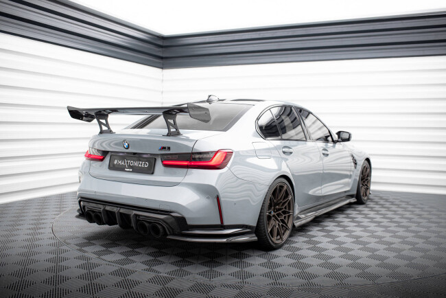 Maxton Design Carbon Heckflügel Heckspoiler mit Standfuß innen für BMW M3 G80 / M340i G20 / 3 M-Paket G20 / 3 Standard G20