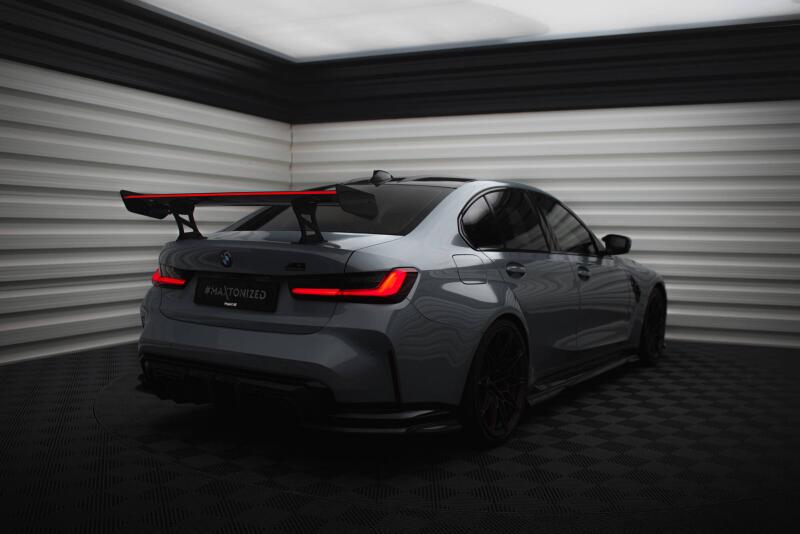 Maxton Design Carbon Heckflügel Heckspoiler mit Standfuß innen und LED für BMW M3 G80 / M340i G20 / 3 M-Paket G20 / 3 Standard G20