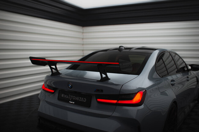 Maxton Design Carbon Heckflügel Heckspoiler mit Standfuß innen und LED für BMW M3 G80 / M340i G20 / 3 M-Paket G20 / 3 Standard G20