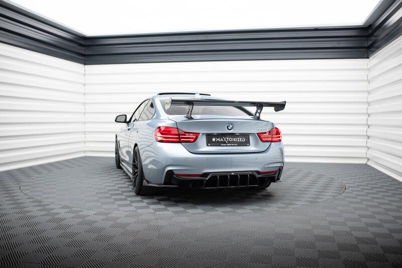 Maxton Design Carbon Heckflügel Heckspoiler mit Standfuß innen für BMW 4er F32 / 4 F32 M-Paket Coupe