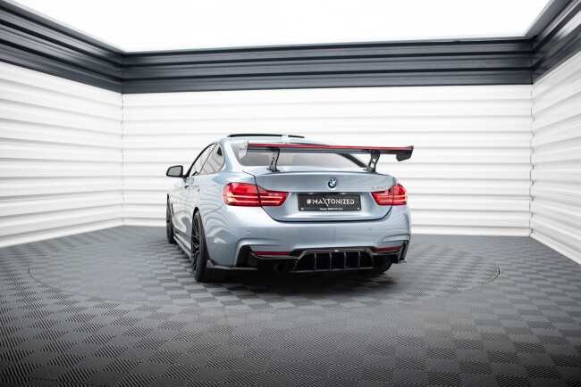 Maxton Design Carbon Heckflügel Heckspoiler mit Standfuß innen und LED für BMW 4er F32 / 4 F32 M-Paket Coupe
