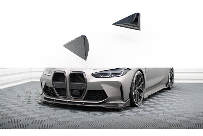 Maxton Design Carbon Front Stoßstangen Flaps für BMW M4 G82 / G82 Facelift