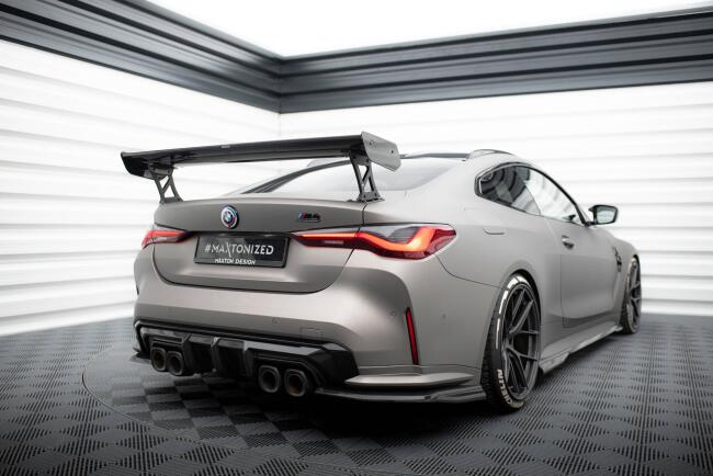 Maxton Design Carbon Heckflügel Heckspoiler mit Standfuß außen für BMW M4 G82 / G82 Facelift / M440i / 4 M-Paket G22 / G22 Facelift