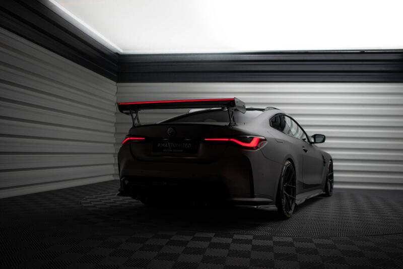 Maxton Design Carbon Heckflügel Heckspoiler mit Standfuß außen und LED für BMW M4 G82 / G82 Facelift / M440i / 4 M-Paket G22 / G22 Facelift