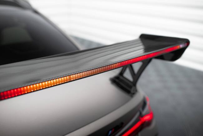 Maxton Design Carbon Heckflügel Heckspoiler mit Standfuß außen und LED für BMW M4 G82 / G82 Facelift / M440i / 4 M-Paket G22 / G22 Facelift