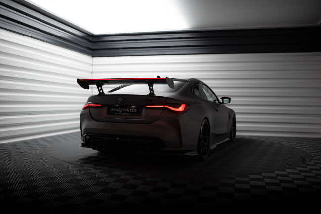 Maxton Design Carbon Heckflügel Heckspoiler mit Standfuß innen und LED für BMW M4 G82 / G82 Facelift / M440i / 4 M-Paket G22 / G22 Facelift