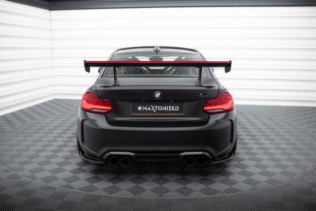Maxton Design Carbon Heckflügel Heckspoiler mit Standfuß innen für BMW M2 F87 / 2 / 2 M-Paket F22