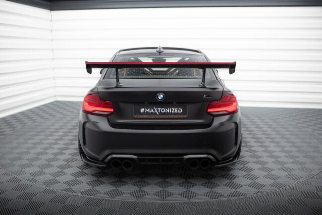 Maxton Design Carbon Heckflügel Heckspoiler mit Standfuß innen und LED für BMW M2 F87 / 2 / 2 M-Paket F22
