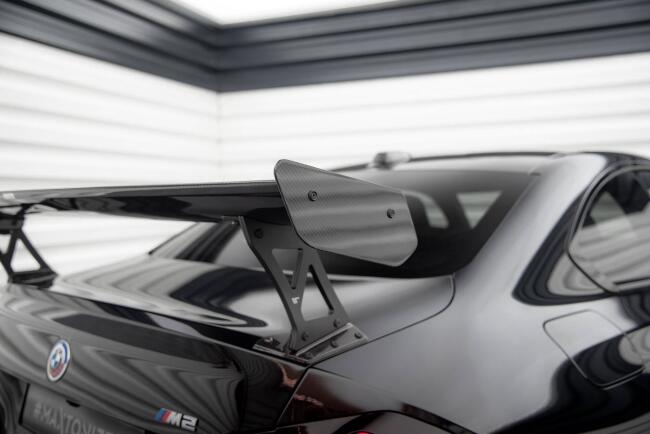 Maxton Design Carbon Heckflügel Heckspoiler mit Standfuß außen und LED für BMW M2 G87 / M240i / 2 M-Paket / 2 Standard G42