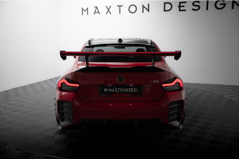 Maxton Design Carbon Heckflügel Heckspoiler mit Standfuß innen und LED für BMW M2 G87