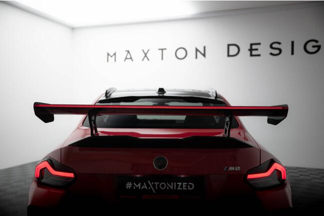 Maxton Design Carbon Heckflügel Heckspoiler mit Standfuß innen und LED für BMW M2 G87