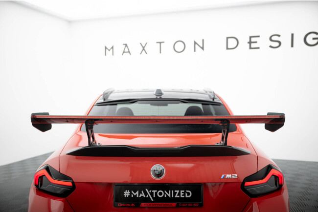 Maxton Design Carbon Heckflügel Heckspoiler mit Standfuß innen und LED für BMW M2 G87