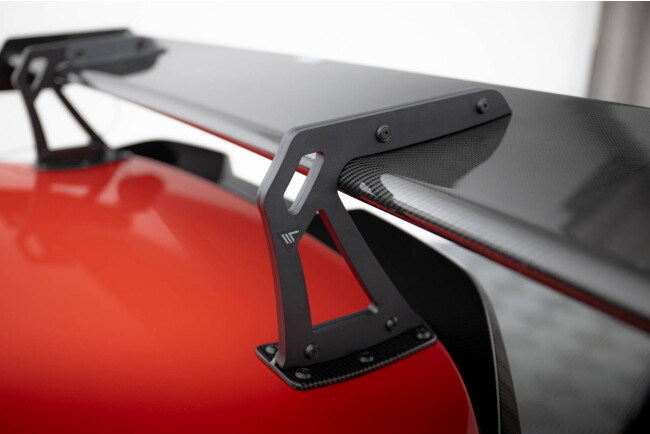Maxton Design Carbon Heckflügel Heckspoiler mit Schwanenhals Halterungen und LED für BMW M2 G87
