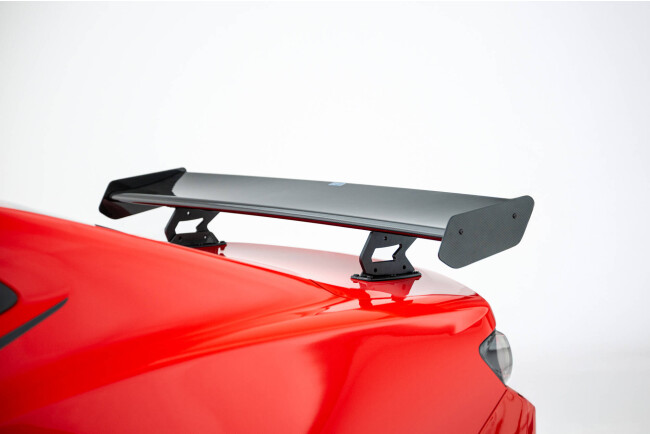 Maxton Design Carbon Heckflügel Heckspoiler mit Standfuß innen und LED für Chevrolet Camaro SS Mk6 Facelift