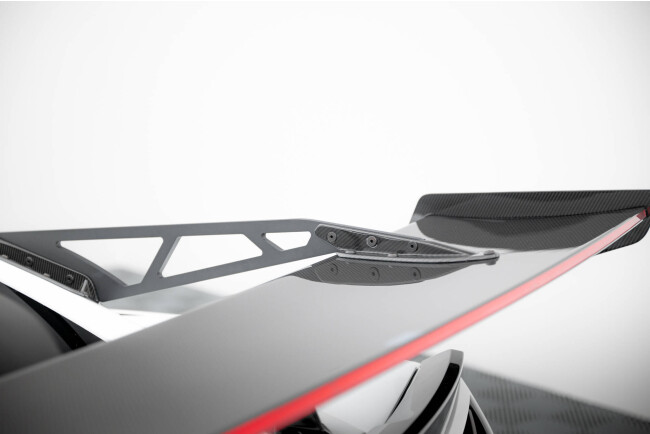 Maxton Design Carbon Heckflügel Heckspoiler mit Schwanenhals Halterungen und LED für Chevrolet Corvette Stingray / Grand Sport C7