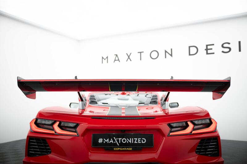 Maxton Design Carbon Heckflügel Heckspoiler V.2 mit LED für Chevrolet Corvette C8