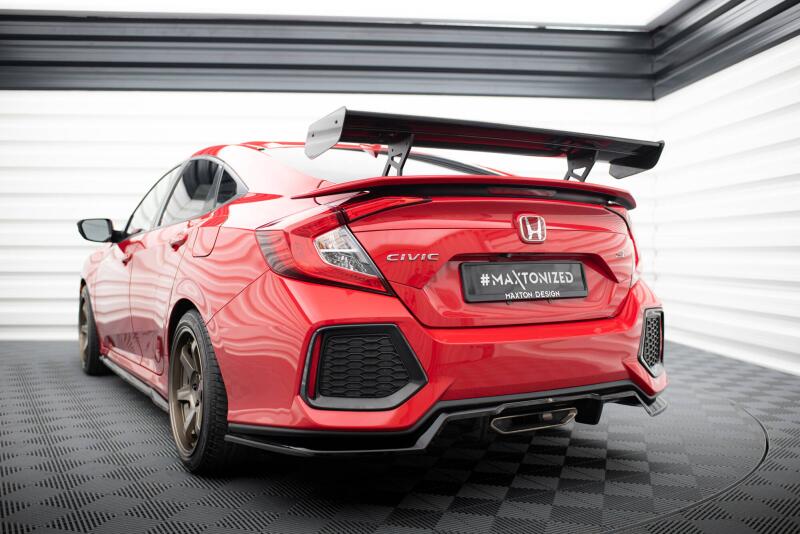 Maxton Design Carbon Heckflügel Heckspoiler mit Standfuß innen für Honda Civic SI Mk10
