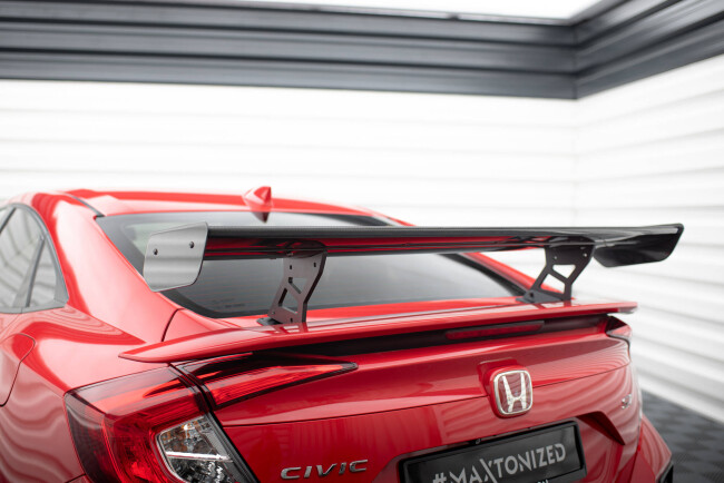 Maxton Design Carbon Heckflügel Heckspoiler mit Standfuß innen für Honda Civic SI Mk10