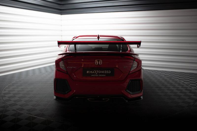 Maxton Design Carbon Heckflügel Heckspoiler mit Standfuß innen und LED für Honda Civic SI Mk10