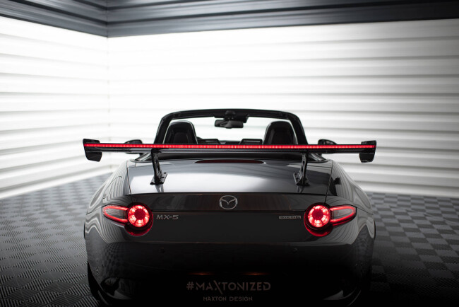 Maxton Design Carbon Heckflügel Heckspoiler mit Standfuß innen und LED für Mazda MX-5 ND (Mk4)