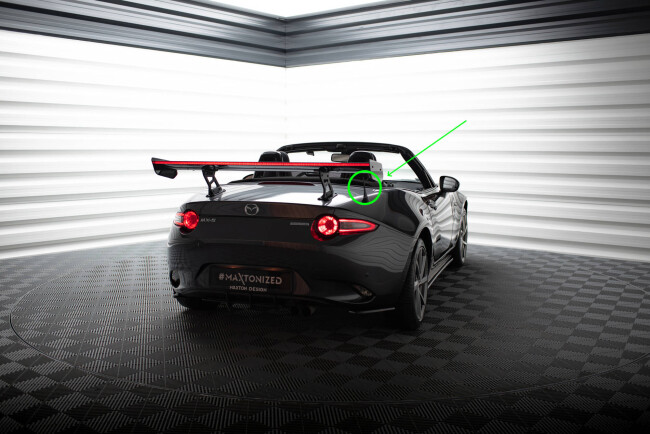 Maxton Design Carbon Heckflügel Heckspoiler mit Standfuß innen und LED für Mazda MX-5 ND (Mk4)