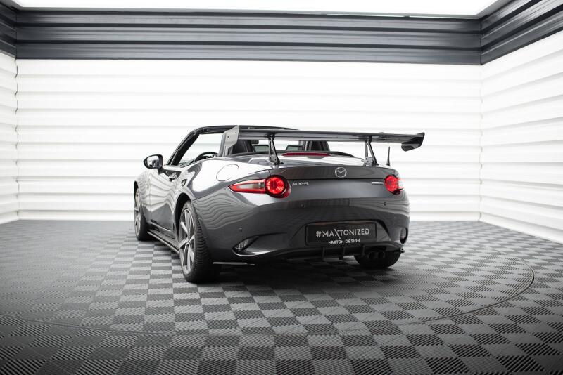 Maxton Design Carbon Heckflügel Heckspoiler mit Schwanenhals Halterungen für Mazda MX-5 ND (Mk4)