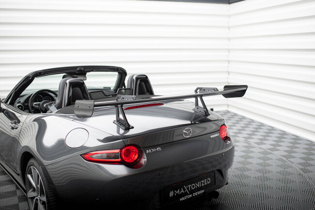 Maxton Design Carbon Heckflügel Heckspoiler mit Schwanenhals Halterungen für Mazda MX-5 ND (Mk4)