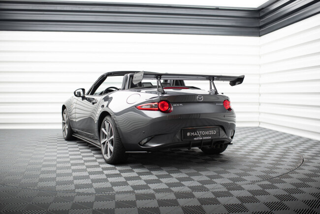 Maxton Design Carbon Heckflügel Heckspoiler mit Schwanenhals Halterungen für Mazda MX-5 ND (Mk4)