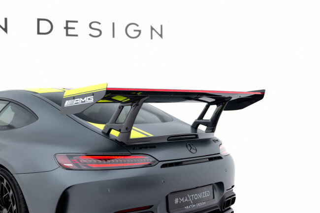 Maxton Design Carbon Heckflügel Heckspoiler mit LED für Mercedes-AMG GTR C190 Facelift