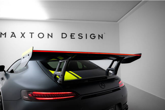 Maxton Design Carbon Heckflügel Heckspoiler mit LED für Mercedes-AMG GTR C190 Facelift