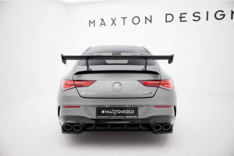 Maxton Design Carbon Heckflügel Heckspoiler mit Standfuß innen für Mercedes-Benz CLA Coupe C118 / C118 Facelift