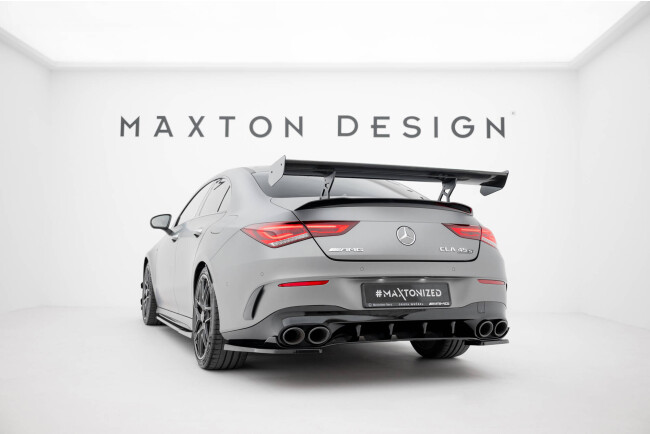 Maxton Design Carbon Heckflügel Heckspoiler mit Standfuß innen für Mercedes-Benz CLA Coupe C118 / C118 Facelift