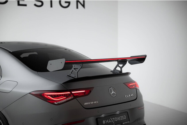 Maxton Design Carbon Heckflügel Heckspoiler mit Standfuß innen und LED für Mercedes-Benz CLA Coupe C118 / C118 Facelift