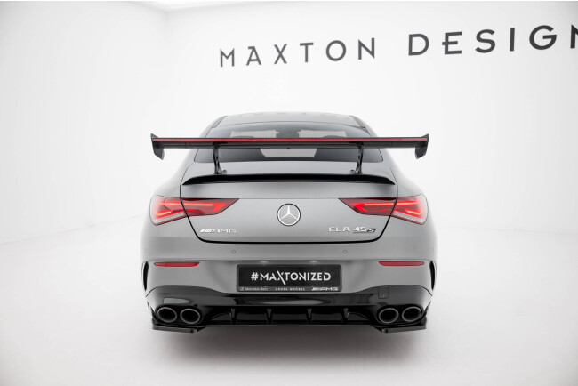 Maxton Design Carbon Heckflügel Heckspoiler mit Standfuß innen und LED für Mercedes-Benz CLA Coupe C118 / C118 Facelift