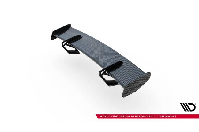 Maxton Design Carbon Heckflügel Heckspoiler mit Schwanenhals Halterungen V.2 für Porsche 718 Cayman 982c