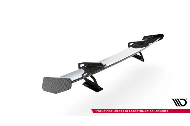 Maxton Design Carbon Heckflügel Heckspoiler mit Schwanenhals Halterungen V.2 für Porsche 718 Cayman 982c