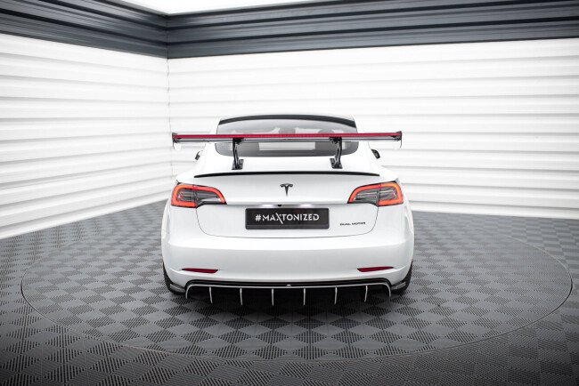 Maxton Design Carbon Heckflügel Heckspoiler V.1 mit LED für Tesla Model 3