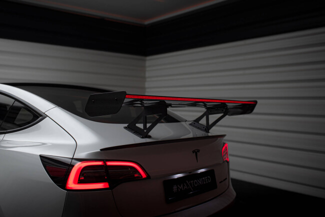 Maxton Design Carbon Heckflügel Heckspoiler V.2 mit LED für Tesla Model 3