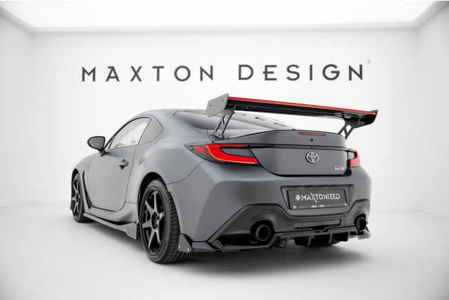 Maxton Design Carbon Heckflügel Heckspoiler mit Standfuß außen und LED für Toyota GR86 / Subaru BRZ Mk2