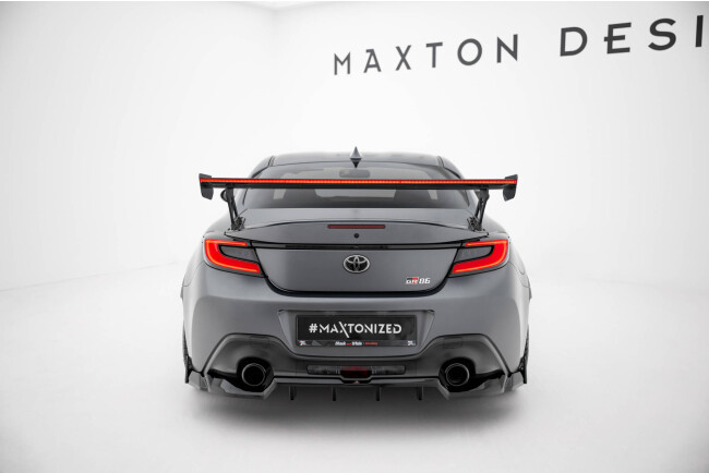 Maxton Design Carbon Heckflügel Heckspoiler mit Standfuß außen und LED für Toyota GR86 / Subaru BRZ Mk2