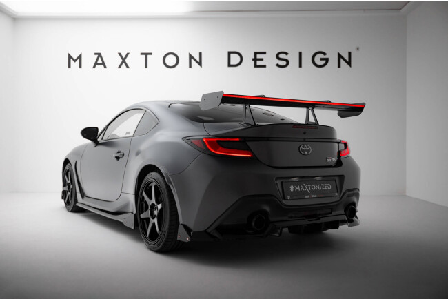 Maxton Design Carbon Heckflügel Heckspoiler mit Schwanenhals Halterungen und LED für Toyota GR86 / Subaru BRZ Mk2