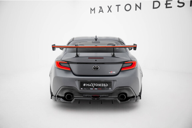 Maxton Design Carbon Heckflügel Heckspoiler mit Schwanenhals Halterungen und LED für Toyota GR86 / Subaru BRZ Mk2