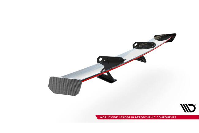 Maxton Design Carbon Heckflügel Heckspoiler mit Schwanenhals Halterungen und LED für Toyota GR86 / Subaru BRZ Mk2
