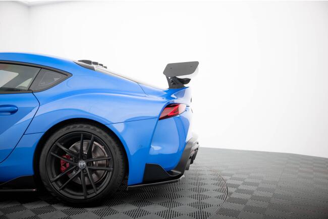 Maxton Design Carbon Heckflügel Heckspoiler mit Schwanenhals Halterungen und LED für Toyota Supra Mk5